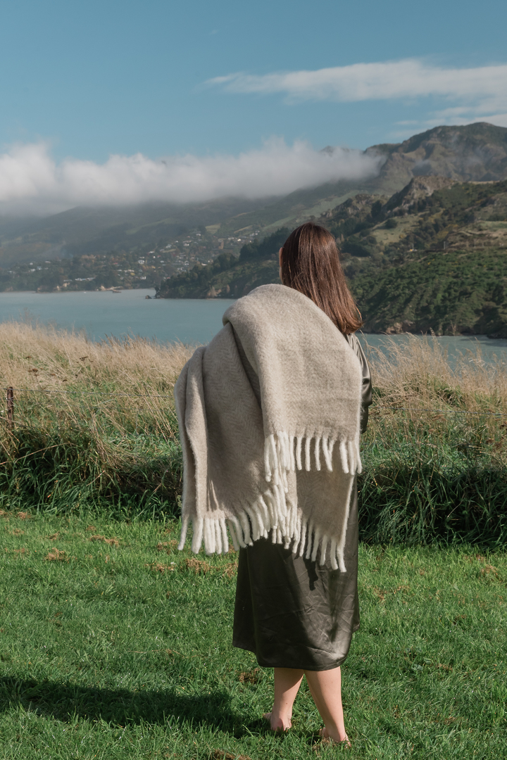 MM Linen - New Zealand Wool Throw - Natural image 1